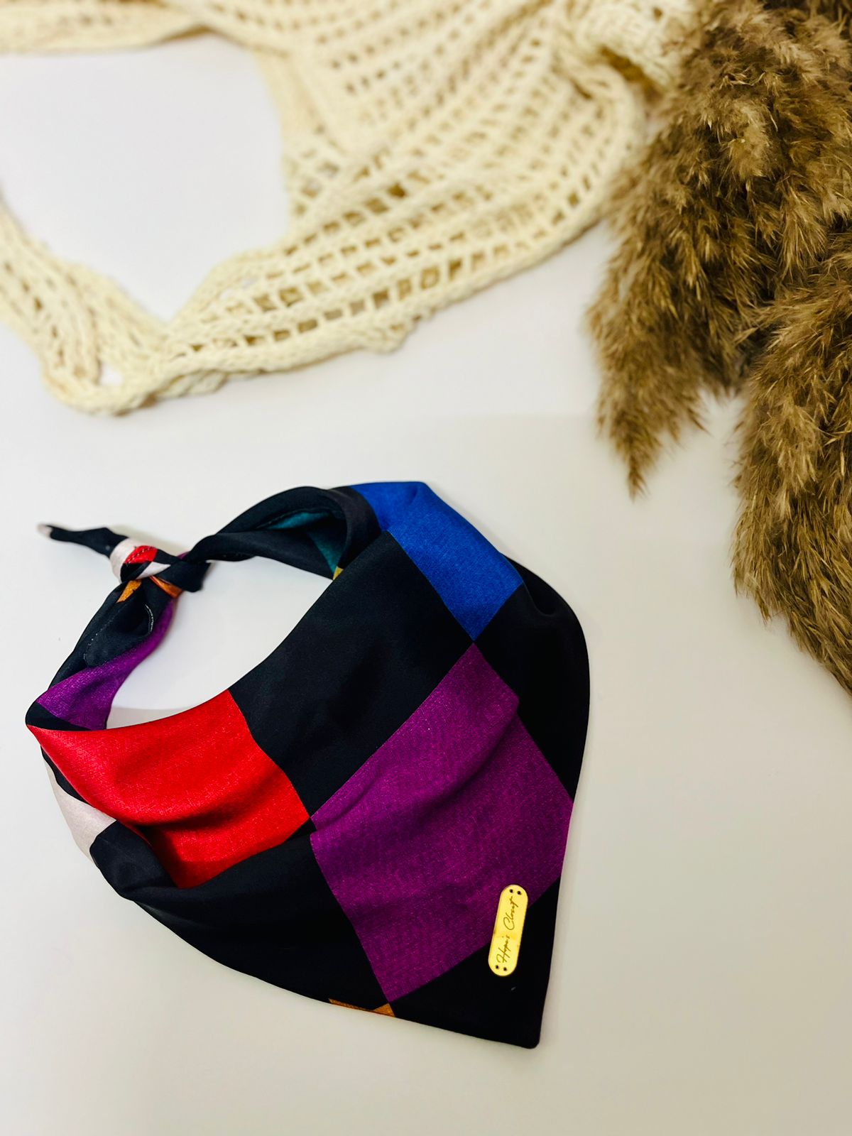 Vibrant Check Bandana