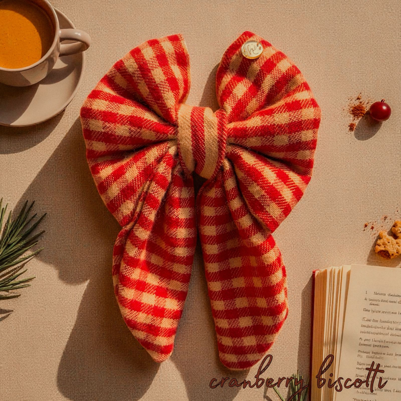 Cranberry Biscotti Sailor Bow