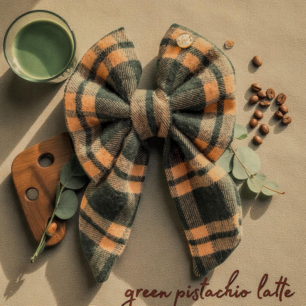 Green Pistachio Latte Sailor bow